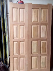 Mahogany hardwood double door