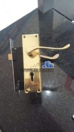 Union 2 Lever Brass Handle Lock