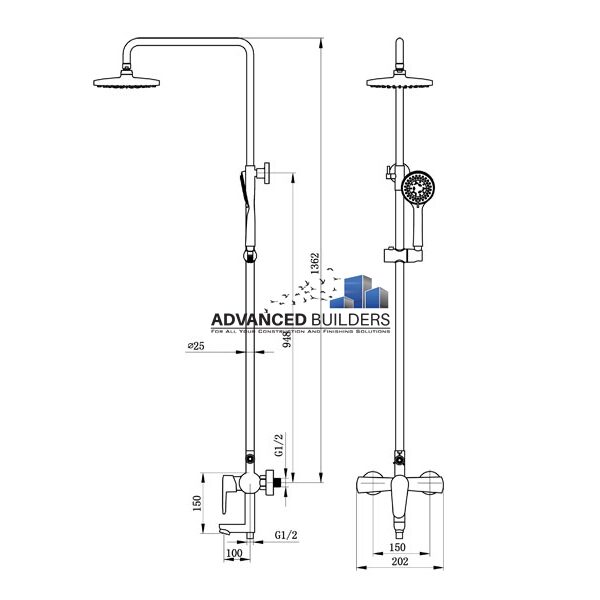 Wall mounted Shower Mixer