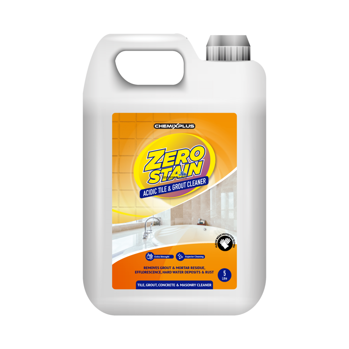 ZERO STAIN - Acidic tile and & grout cleaner 5 Litres