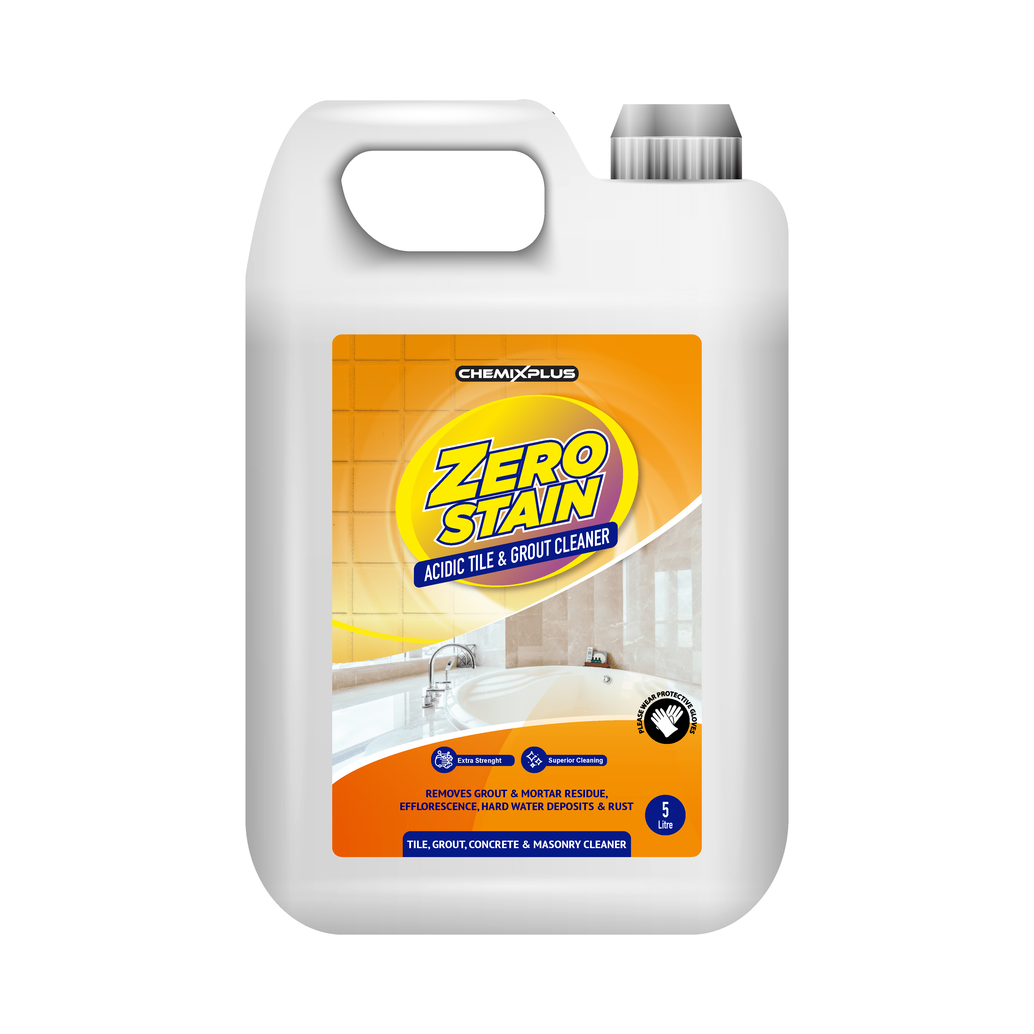 ZERO STAIN - Acidic tile and & grout cleaner 5 Litres