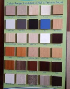 Advanced Builders MDF Board 18 mm Available Shades