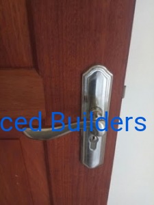 Cylinder lock on door